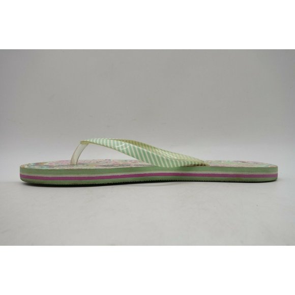 Vera Bradley Green Multi-Color Casual Slide Flip Flop Sandals Shoes Womens 7 - 8 - Picture 5 of 10